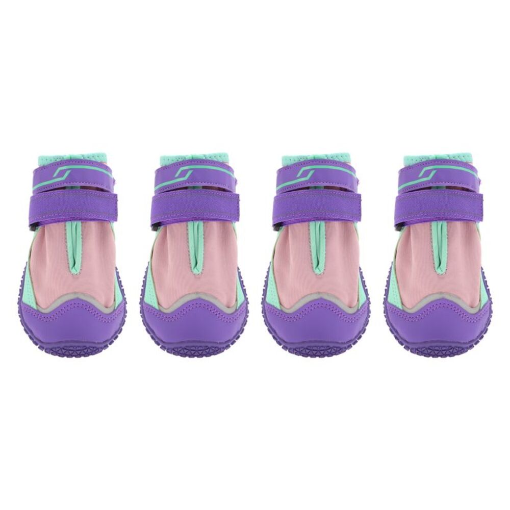 4pcs Dog Shoes, Waterproof Anti-Slip Dog Shoes, Dog Boots Paw Protectors Purple